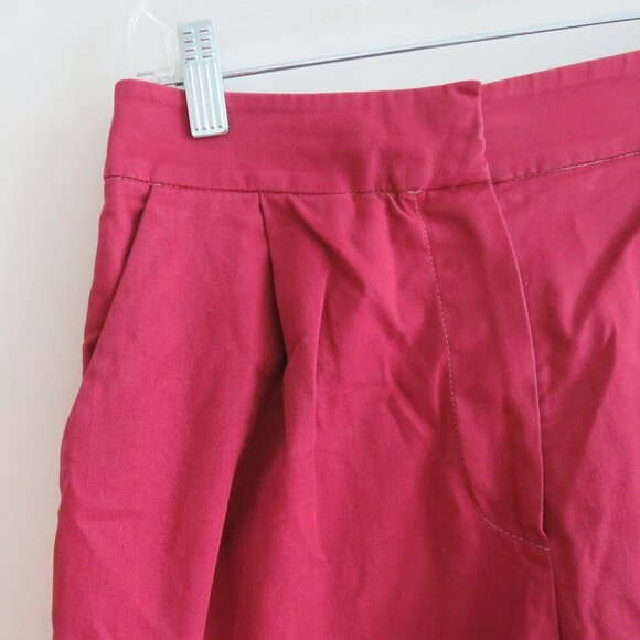 ANTHROPOLOGIE EXQUISE Barrel Leg High Rise Chino Pants in Cedar Red Sz XS Petite - Picture 5 of 11